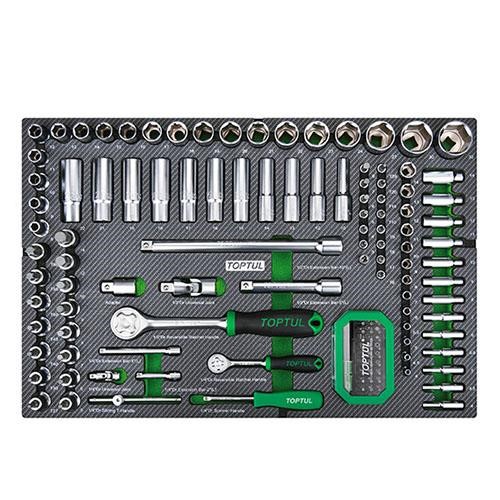 GEDD348 Toptul Tool set 1/4", 1/2" 133 units (in a tray)