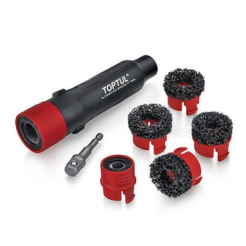 JGAT0802 Toptul Set of tools for cleaning wheel studs and hubs 8 pcs.