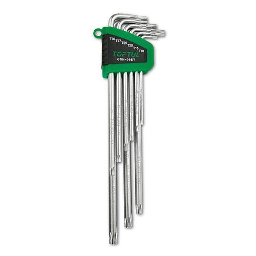 GSN09ET Toptul Set of keys TORX T10-T50 9 pcs. super long with hole