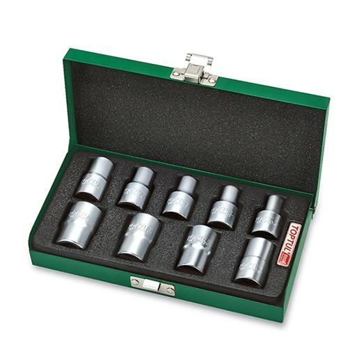 GAAD0907 Toptul Set of TORX sockets 1/2" E10-E24 9 units