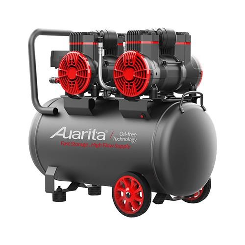 Auarita 2-1450X2F50-220 Oil-free piston compressor 50 l, 2*1.45 kW, 220 V, 280 l/min, 2800 rpm, 75 dB 21450X2F50220