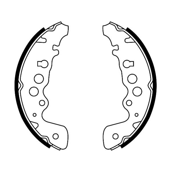 Brake shoe set ABE C08018ABE