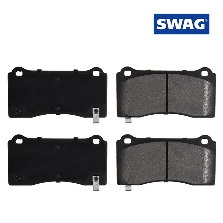 Brake pad kit Tesla: 33107658 SWAG Brake pad set