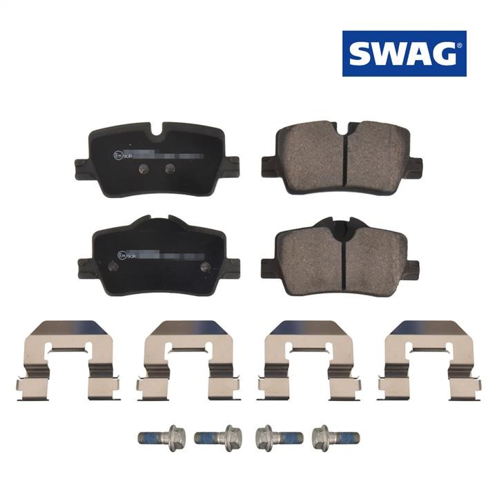 Disc brake pad set BMW 4 series: 33106631 SWAG Brake pad set