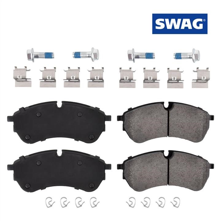Brake pad kit MAN TGE: 33107490 SWAG Brake pad set