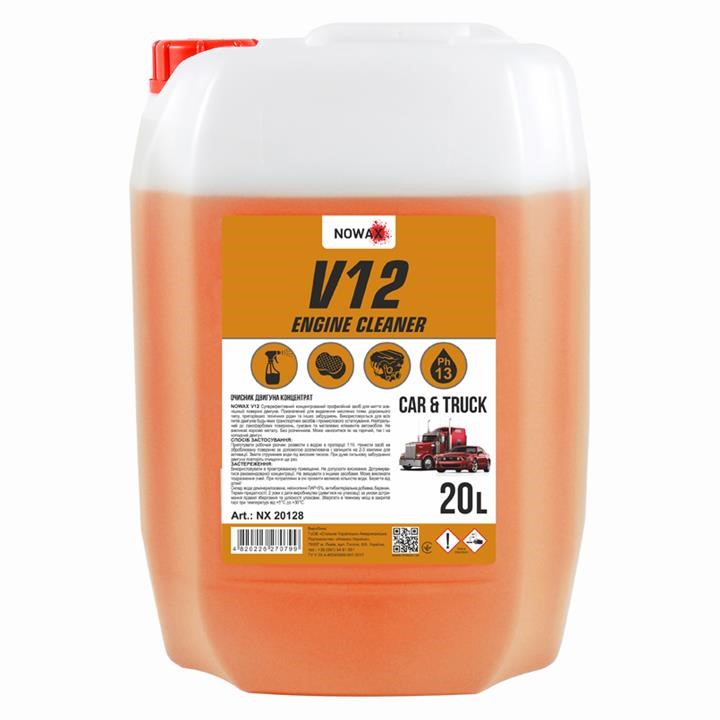 Nowax NX20128 Nowax V12 Engine Cleaner concentrate 1:10, 20L NX20128