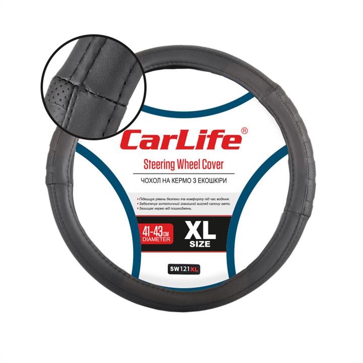 CarLife SW121XL CarLife XL steering wheel cover Ø 41-43 cm, faux leather SW121XL