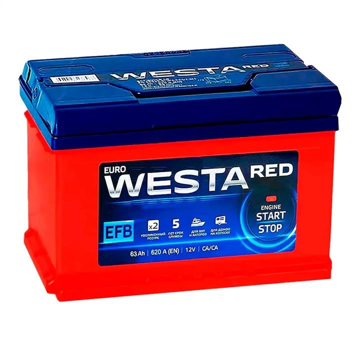 Westa WEFB6300LB2 Battery WESTA 6CT-63 EFB Start-Stop 12V 63Ah 620(EN) R+ WEFB6300LB2
