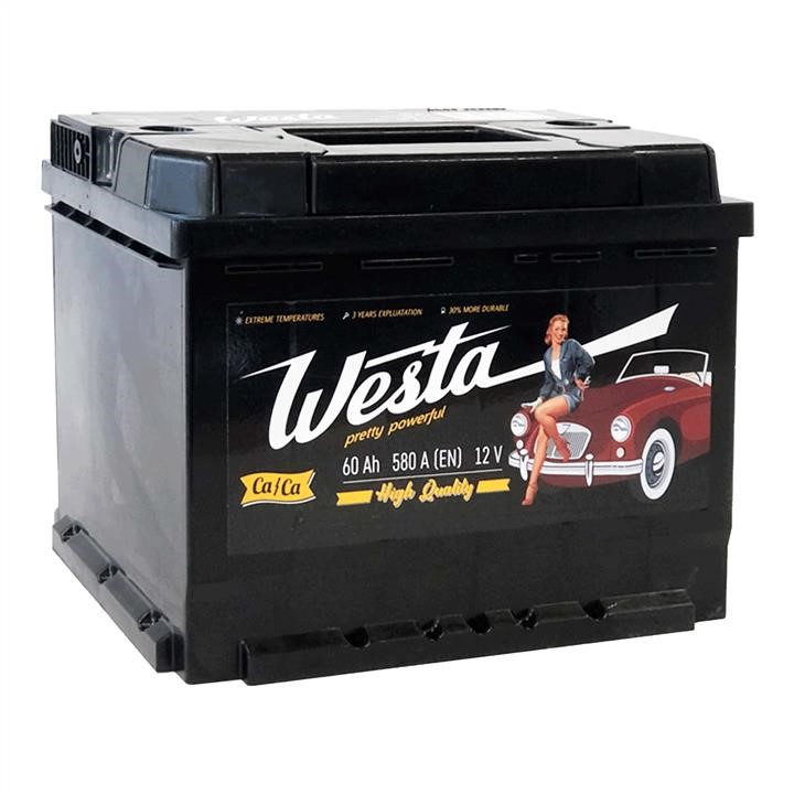 Westa WST6000LB2 Battery WESTA 6CT-60 Standart 12V 60Ah 580(EN) R+ WST6000LB2