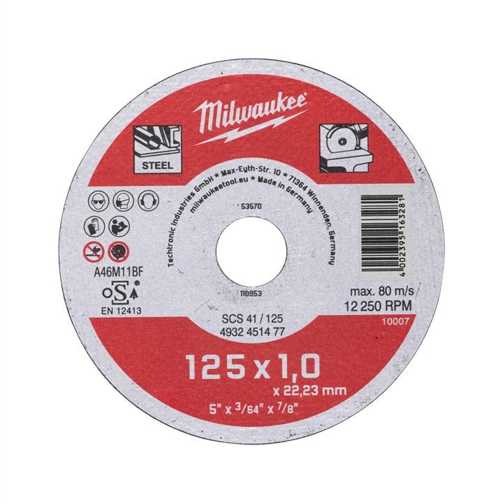 Milwaukee 4932451477 Cutting wheel for metal 4932451477