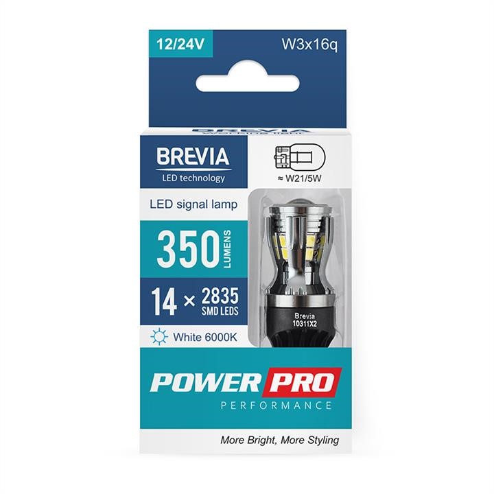 Brevia 10311X2 LED car lamp Brevia PowerPro W21/5W 350Lm 14x2835SMD 12/24V CANbus, 2 pcs. 10311X2
