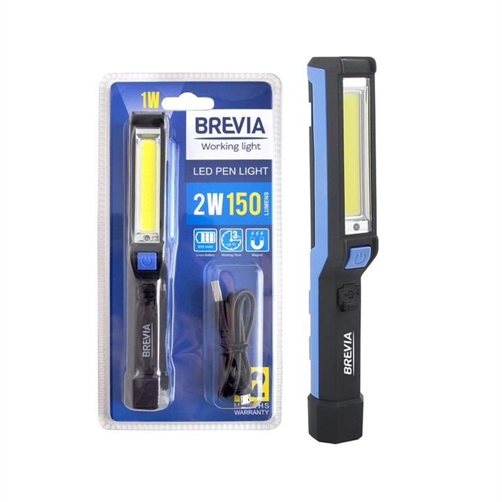 Brevia 11220 Inspection lamp Brevia LED Pen Light 2W COB+1W LED 150lm 900mAh microUSB 11220