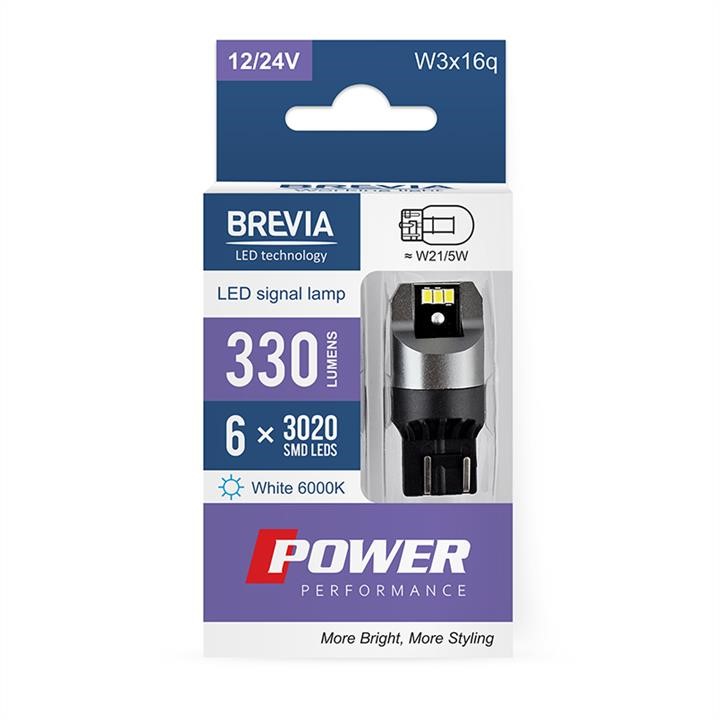 Brevia 10111X2 LED car lamp Brevia Power W21/5W 330Lm 6x3020SMD 12/24V CANbus, 2 pcs. 10111X2