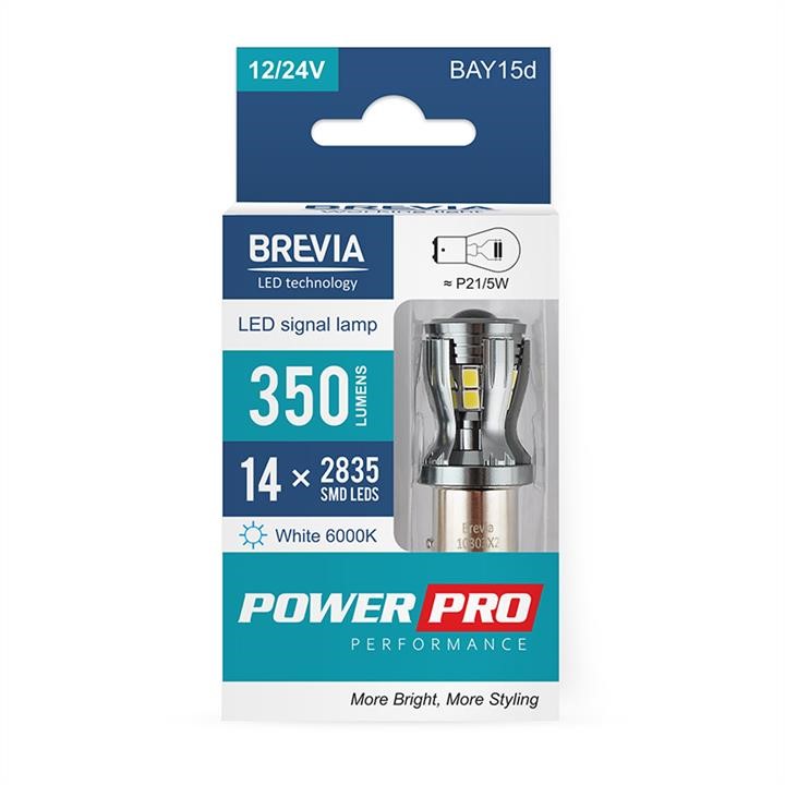 Brevia 10303X2 LED car lamp Brevia PowerPro P21/5W 350Lm 14x2835SMD 12/24V CANbus, 2 pcs. 10303X2
