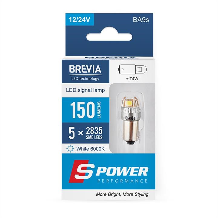 Brevia 10219X2 LED car lamp Brevia S-Power T4W 150Lm 5x2835SMD 12/24V CANbus, 2 pcs. 10219X2