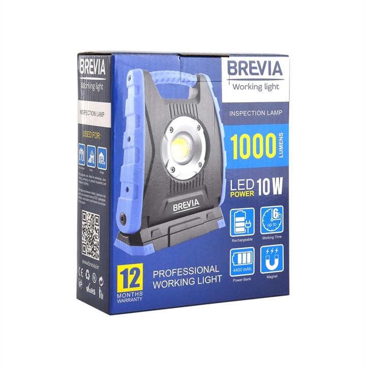Brevia Professional inspection lamp Brevia LED 10W COB 1000lm 4400mAh Power Bank, type-C – price
