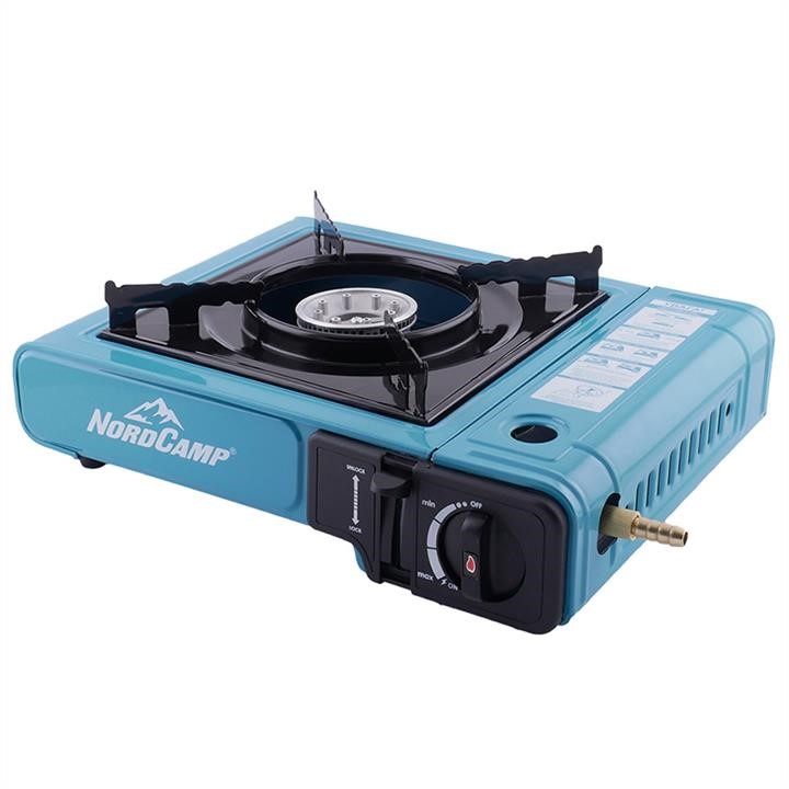 Nord Camp NC03150 Portable Gas Stove Nord Camp with Piezo Ignition and Adapter for Household Cylinder NC03150