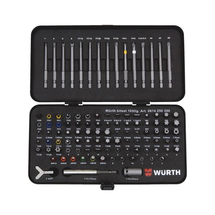 Wurth 0614250300 Bit set with holder Wurth, 105 pcs. 0614250300
