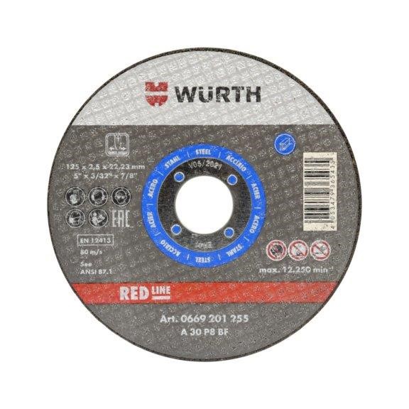 Wurth 0669201250 Cutting wheel d 125х1,0mm, straight, RED LINE 0669201250