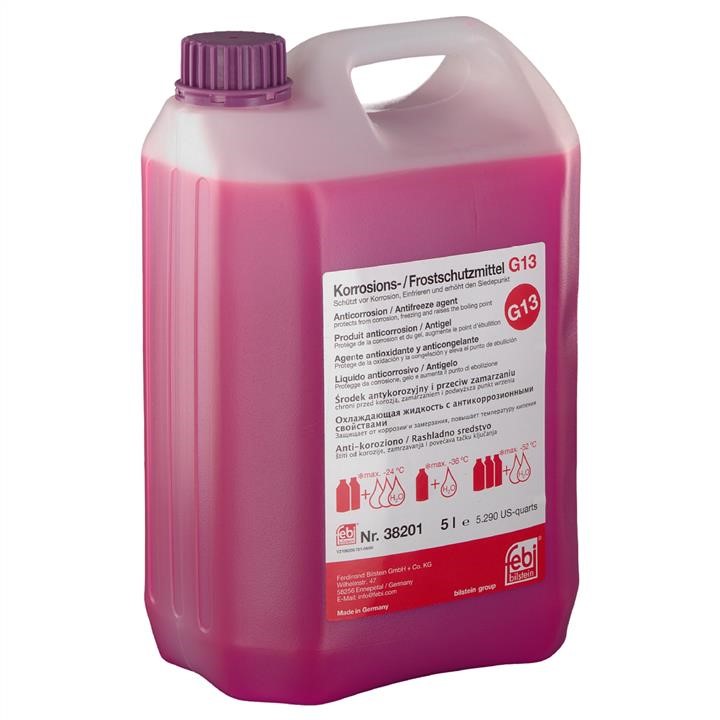 febi 38201 Antifreeze concentrate G13 ANTIFREEZE, purple, 5 L 38201