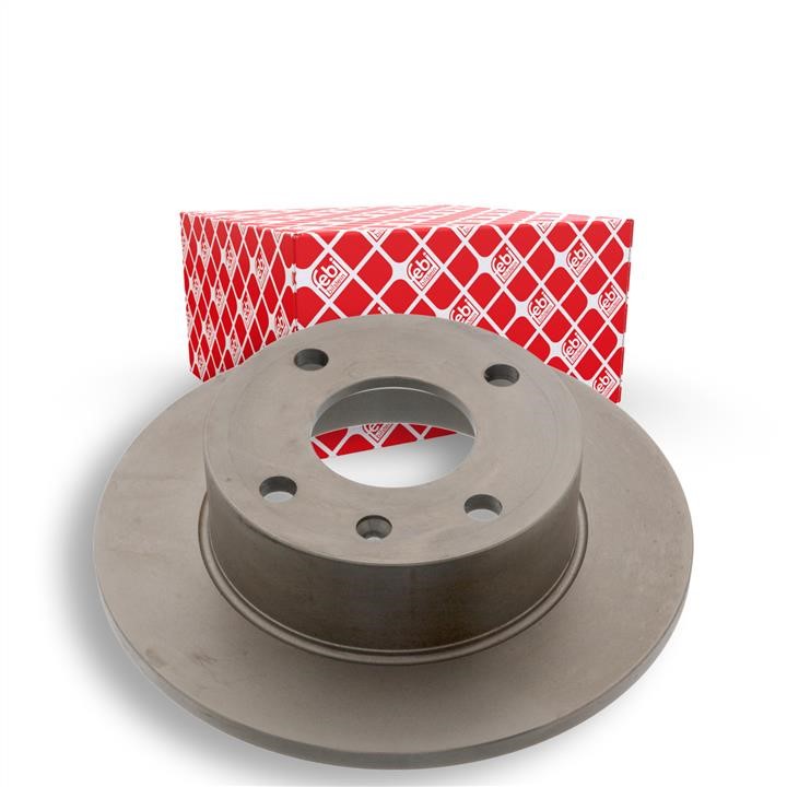 Unventilated front brake disc febi 03169