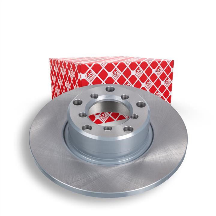 Unventilated front brake disc febi 08541