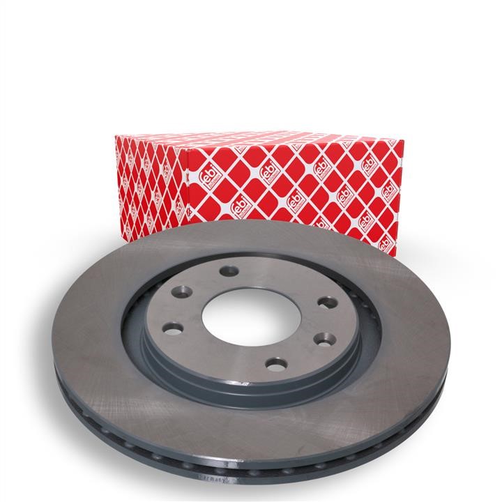 Front brake disc ventilated febi 10321
