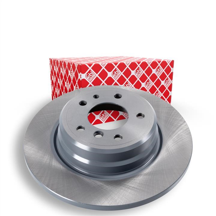 Rear brake disc, non-ventilated febi 10755