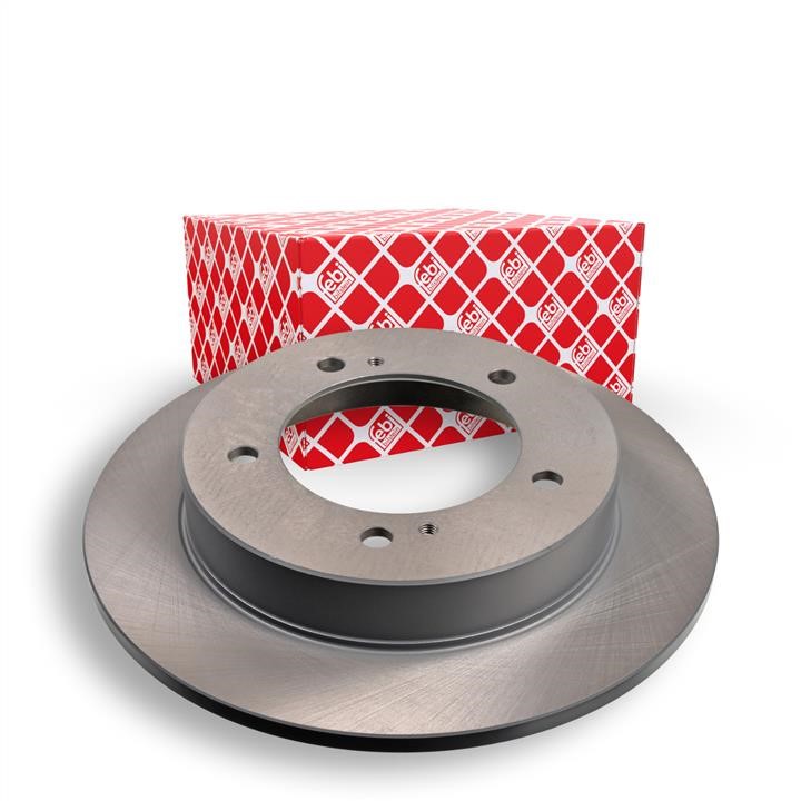 Unventilated front brake disc febi 10869