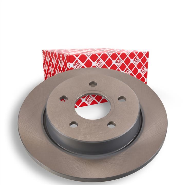 Rear brake disc, non-ventilated febi 24619