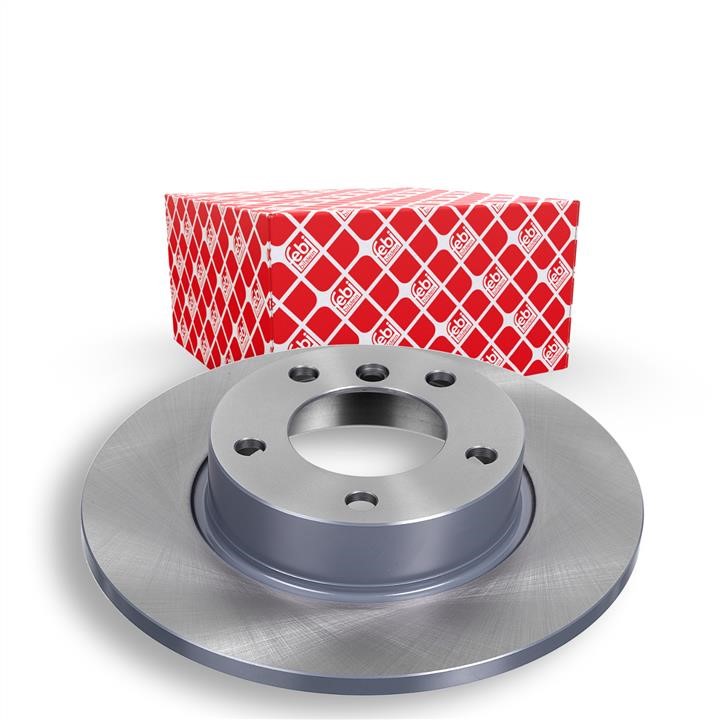 Unventilated front brake disc febi 01715