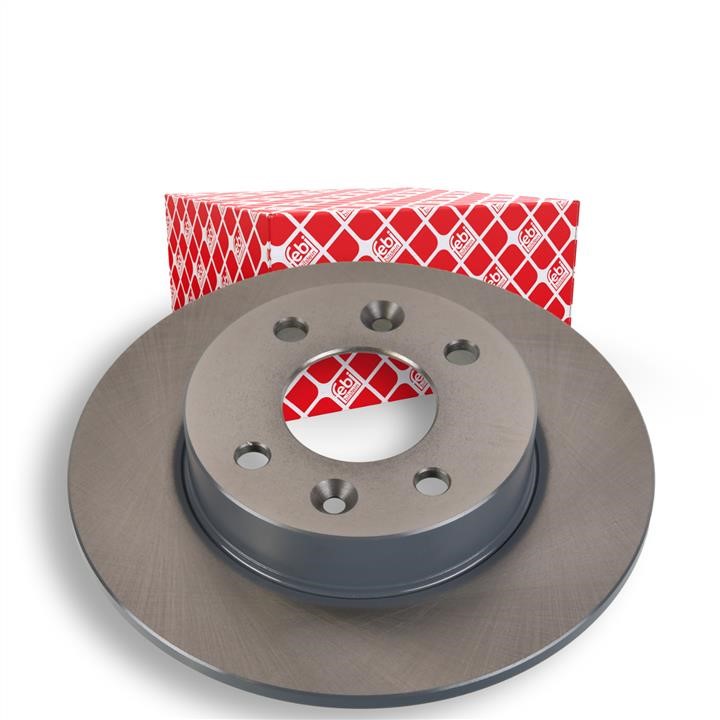 Unventilated front brake disc febi 09318