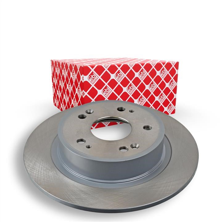 Rear brake disc, non-ventilated febi 108486