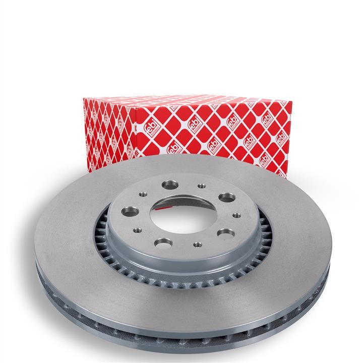Front brake disc ventilated febi 18050