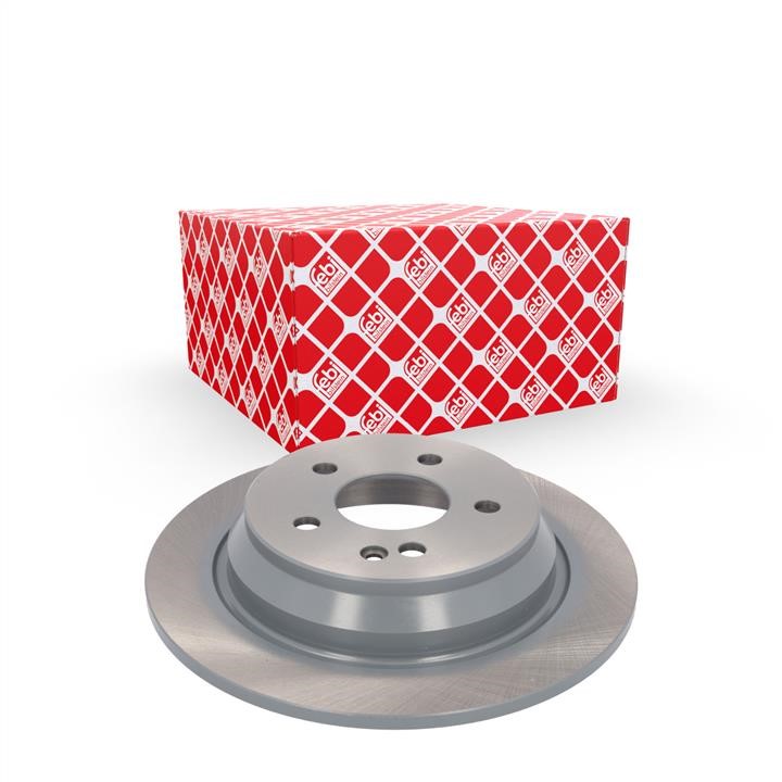Rear brake disc, non-ventilated febi 24077