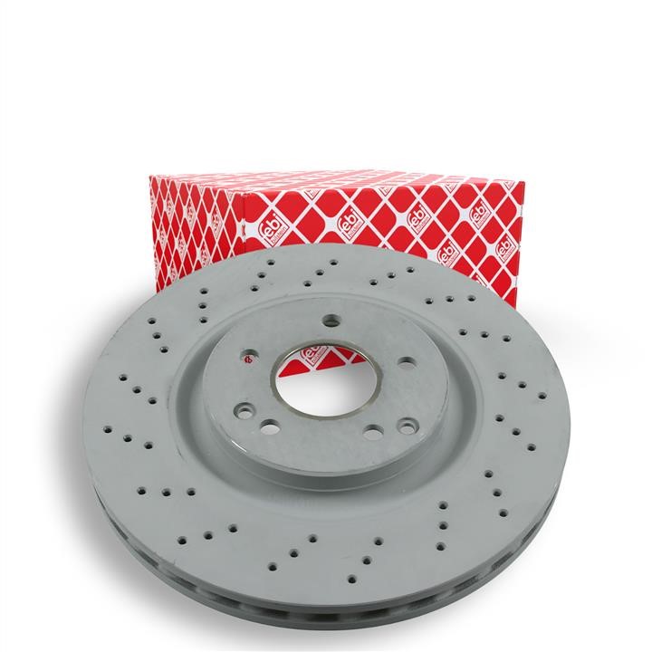 Front brake disc ventilated febi 26107