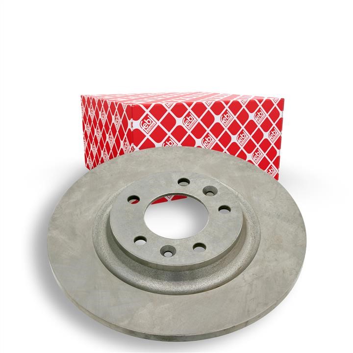 Rear brake disc, non-ventilated febi 26037