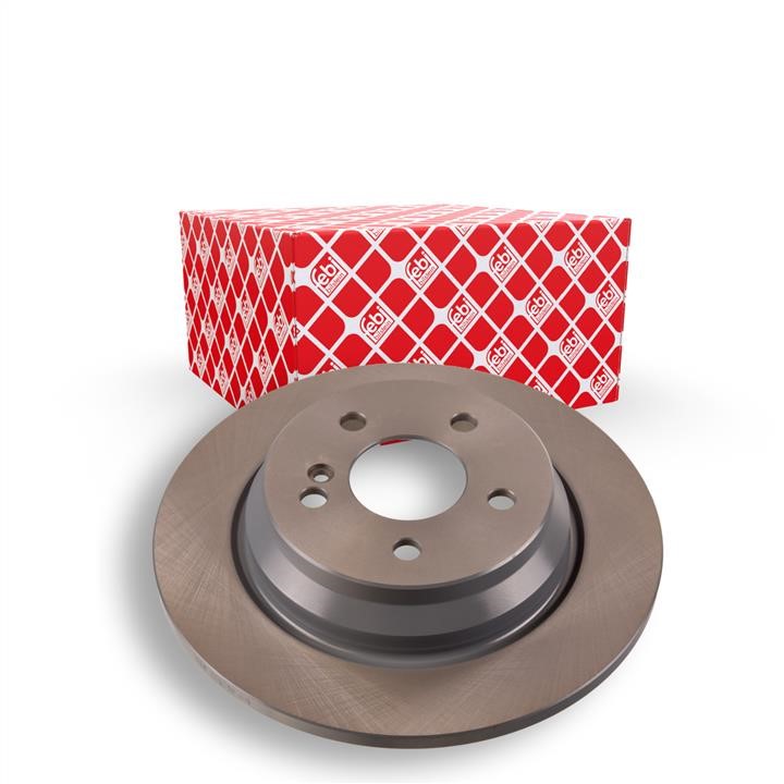 Rear brake disc, non-ventilated febi 26404
