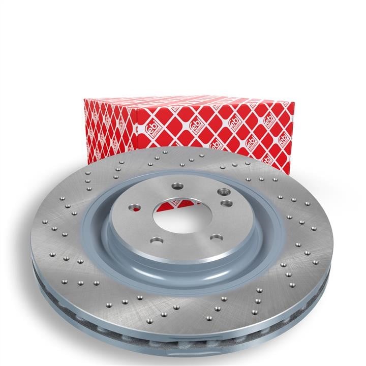 Front brake disc ventilated febi 37516