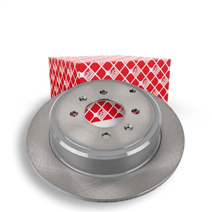 Rear brake disc, non-ventilated febi 21122