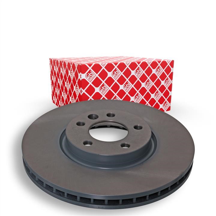 Front brake disc ventilated febi 44015