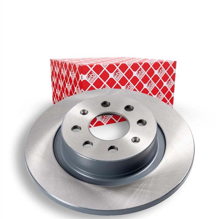 Rear brake disc, non-ventilated febi 43837