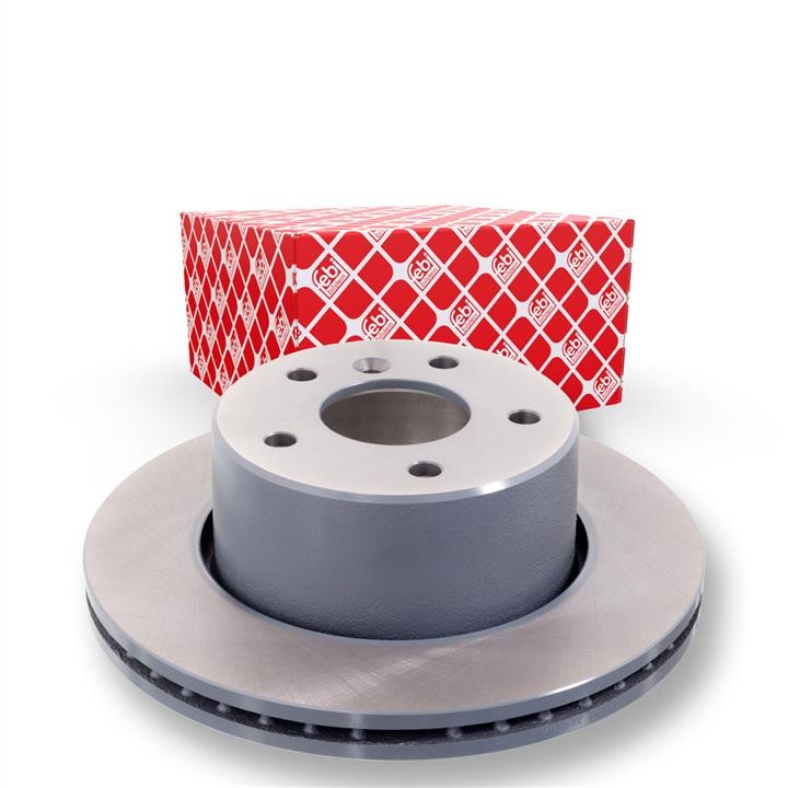 Front brake disc ventilated febi 43881