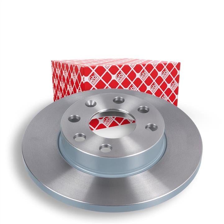 Unventilated front brake disc febi 08504