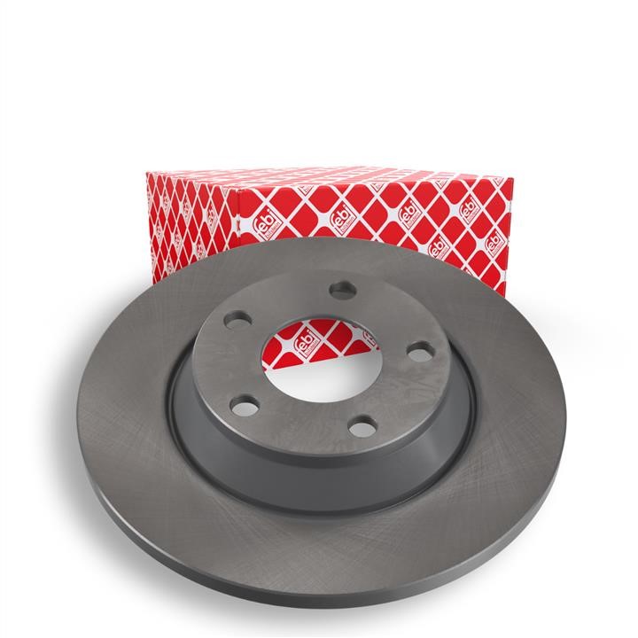 Unventilated front brake disc febi 08594