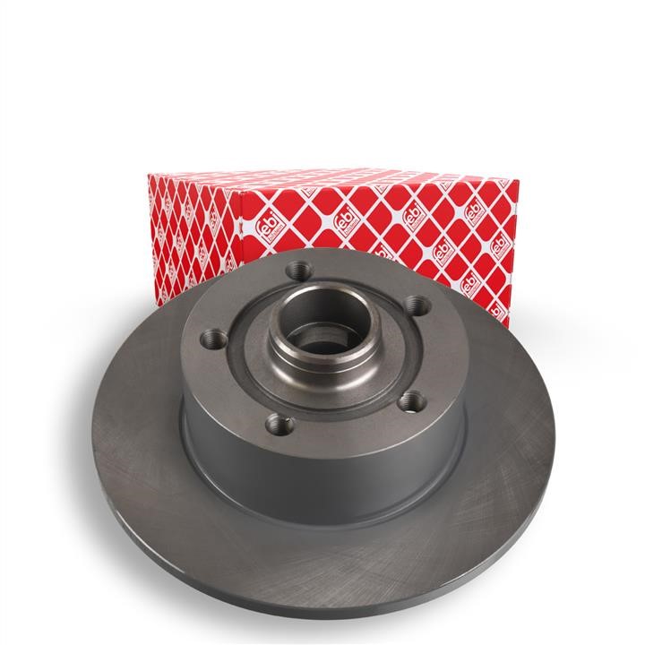 Rear brake disc, non-ventilated febi 09079