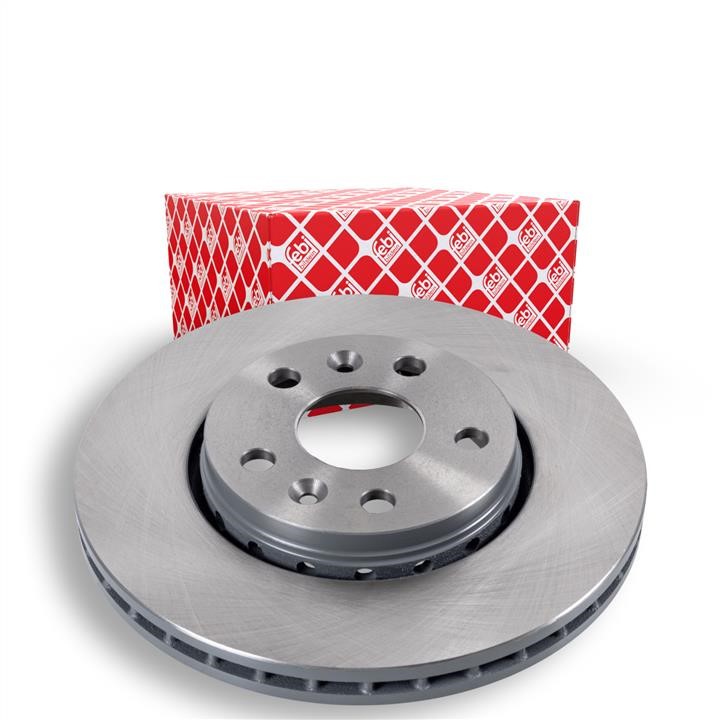 Front brake disc ventilated febi 12097