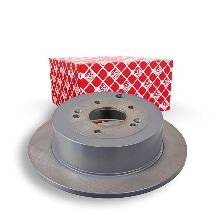 Rear brake disc, non-ventilated febi 29351