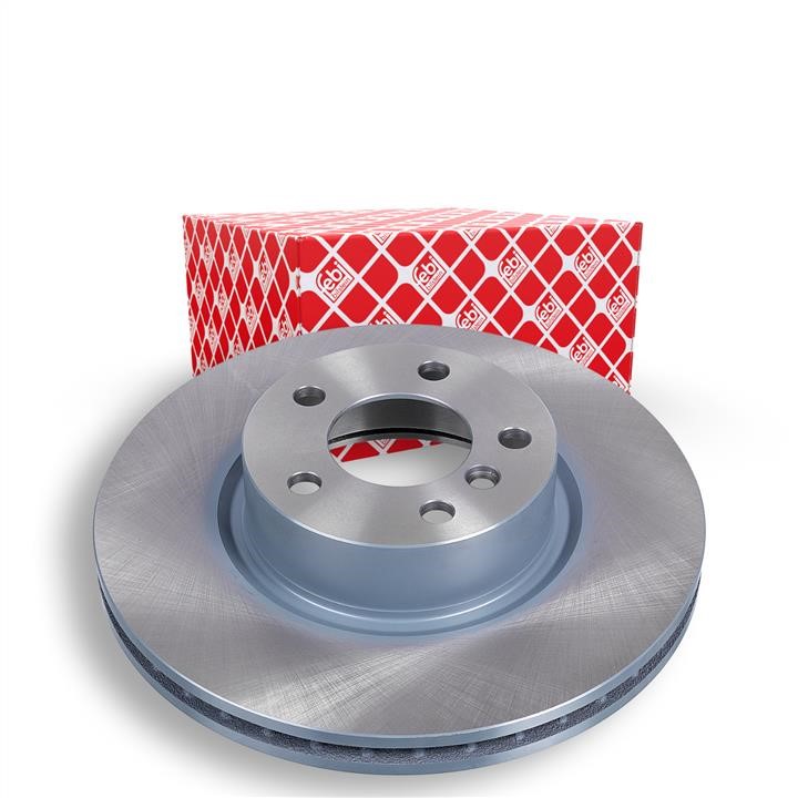 Front brake disc ventilated febi 38576