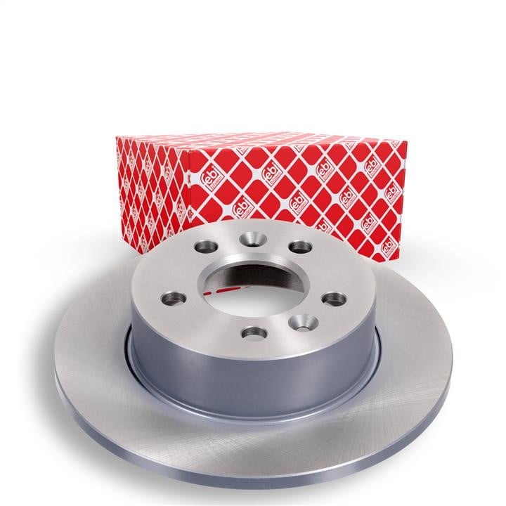 Rear brake disc, non-ventilated febi 44077